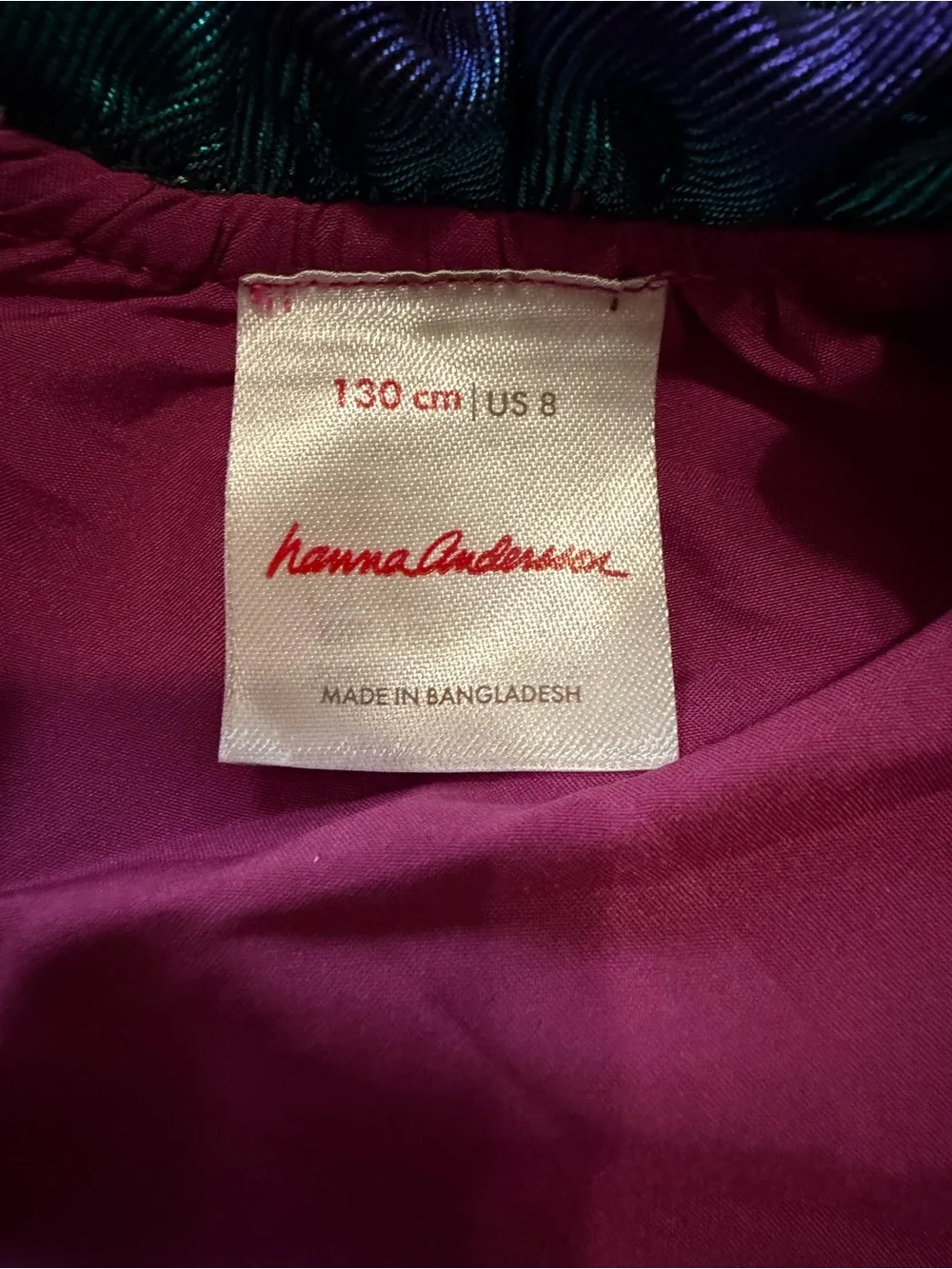 Hanna Andersson Metallic Dress Size 8